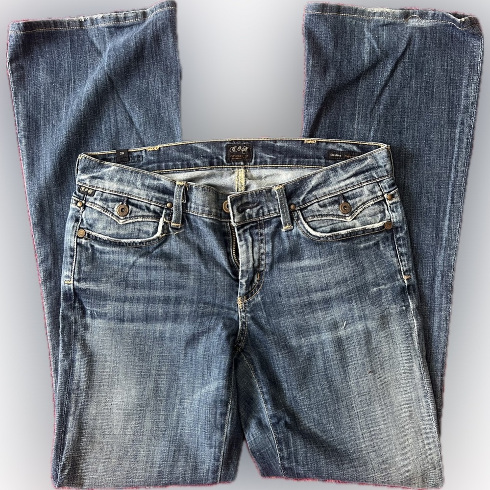 Citizens Of Humanity Blue Flare & Wide Leg Jeans